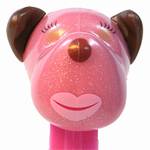 PEZ - Barkina Pink Glitter Head, Black Ears on Bunny with Eggs