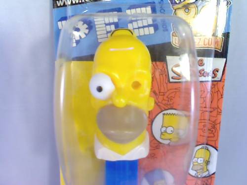 PEZ - Simpsons - Homer Simpson - Black thin hair - A