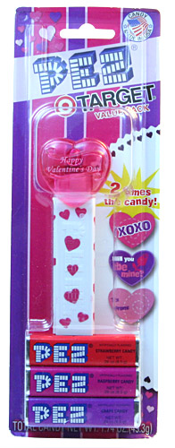 PEZ - Valentine - 2012 short - Happy Valentine's Day - Italic White on Crystal Purple (c) 2008