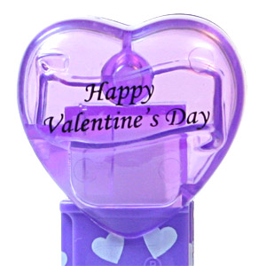 PEZ - Valentine - 2012 short - Happy Valentine's Day - Italic Black on Crystal Purple (c) 2008