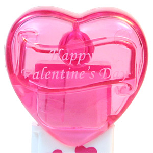 PEZ - Valentine - 2012 short - Happy Valentine's Day - Italic White on Crystal Rubin Red (c) 2008