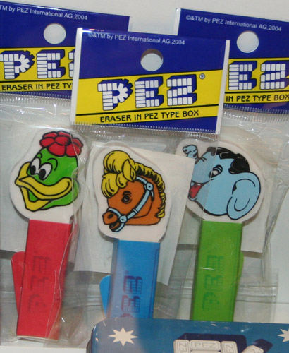PEZ - Erasers - Eraser in PEZ Type Box - Duck with Flower