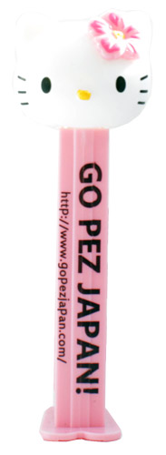 PEZ - Go Pez Japan - 2011 - Hawaiian Hello Kitty - White Head Pink Hibiscus