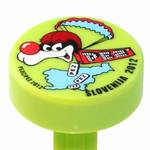 PEZ - Puck Light Green Red Helmet