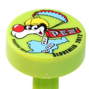 PEZ - Slovenian PEZ 2012 - Puck - Yellow Helmet - Light Green