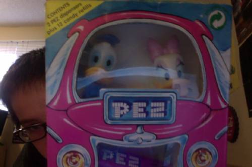 PEZ - Car Box - Minnie & Mickey Mouse - Pink Car - B