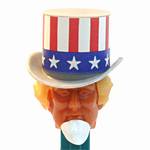 PEZ - Uncle Sam  Dark Tan Face, Yellow Hair