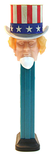 PEZ - Bi-Centennial - Uncle Sam - Light Face, Yellow Hair