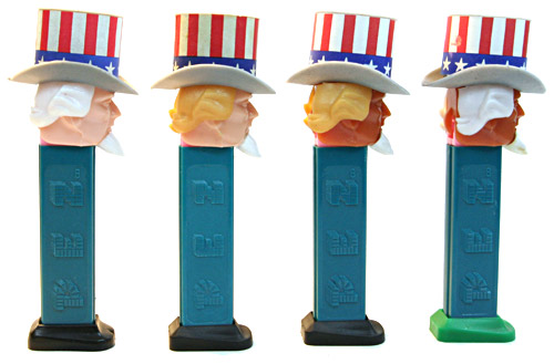 PEZ - Bi-Centennial - Uncle Sam - Light Face, Yellow Hair