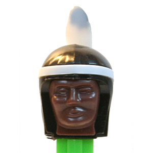 PEZ - Bi-Centennial - Indian Brave - Dark Brown Face