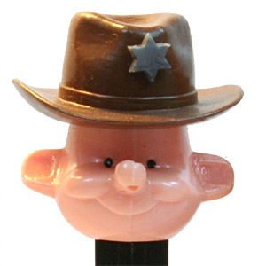 PEZ - PEZ Pals - Sheriff - Dark Brown Hat