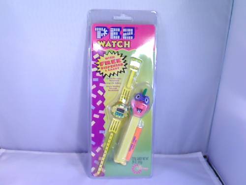 PEZ - Watches and Clocks - Wrist band watch with dispenser - White/Red with Fly-Saur