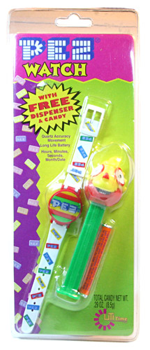 PEZ - Watches and Clocks - Wrist band watch with dispenser - White/Red with I-Saur