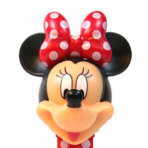 PEZ - Stylish Mickey - Minnie Mouse - red bow white dots - D