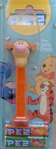 PEZ - Winnie the Pooh - Tigger - Orange Neck, pink nose - A