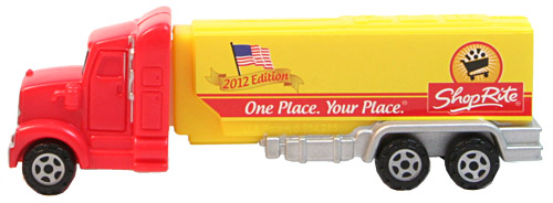 PEZ - Advertising Shop Rite - Truck - Red cab, yellow truck - 2012 edition