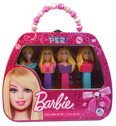 PEZ - Barbie - Barbie Tin Box - pearl necklace handle - A