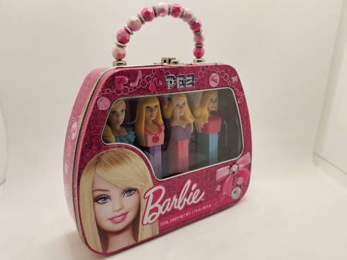 PEZ - Barbie - Barbie Tin Box - pearl necklace handle - A