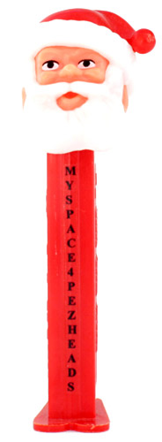 PEZ - Christmas - Santa Claus - Pink Head, Red Hat - D
