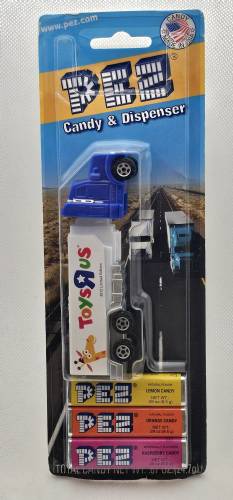 PEZ - Advertising Toys"R"Us - Truck - Blue cab, white trailer