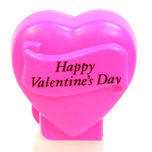 PEZ - Valentine - Happy Valentine's Day - Italic Black on Hot Pink