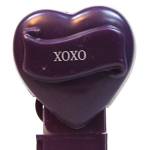 PEZ - XOXO  Nonitalic White on Dark Purple on Plain Dark Purple