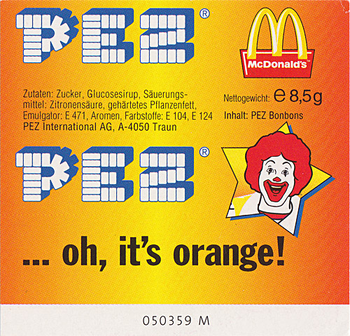 PEZ - Commercial - McDonald's - C/E 09 - Round, AG