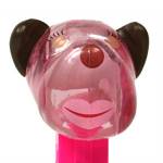 PEZ - Barkina  Crystal Pink Head on Hearts with Cherub