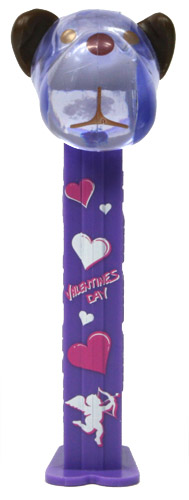 PEZ - AWL / SOS - Valentine 2013 - Barky Brown - Crystal Blue Head, Black Ears