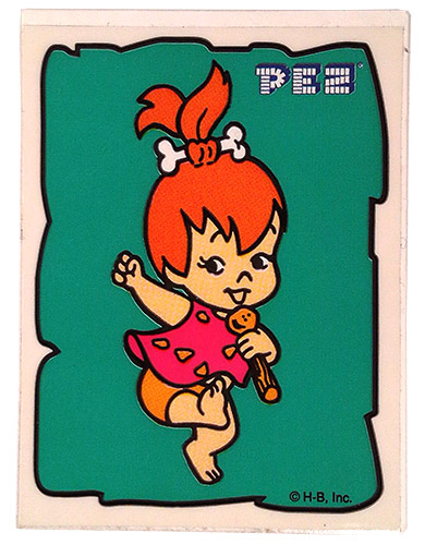 PEZ - Flintstones - Small Single Border - Pebbles Flintstone