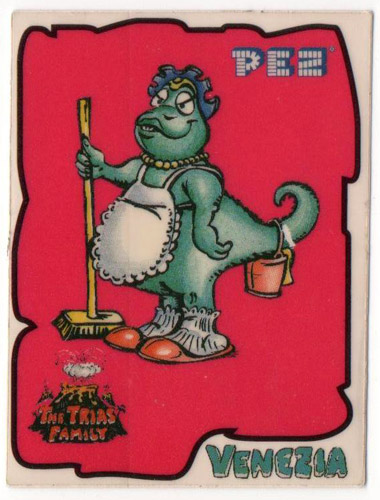 PEZ - Stickers - PEZ-A-Saurs - She-Saur (Venezia) - Broom