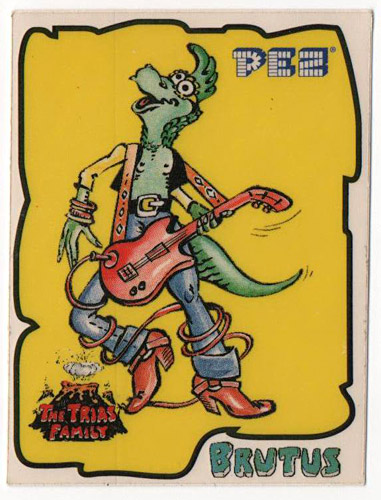 PEZ - Stickers - PEZ-A-Saurs - Fly-Saur (Brutus) - Guitar