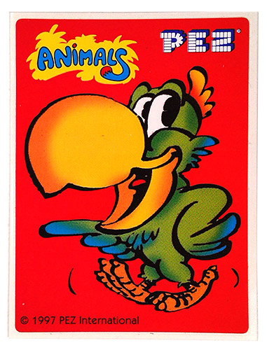 PEZ - Stickers - Safari Animals - Parrot