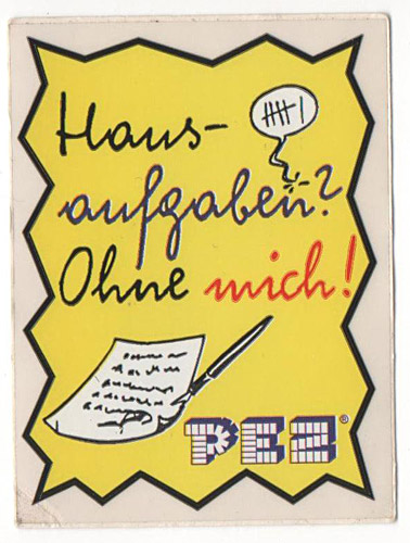 PEZ - Stickers - School - Hausaufgaben