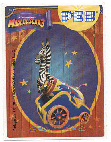 PEZ - Stickers - Madagascar 3 - Marty in chariot