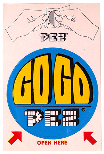 PEZ - Sticker Singles (1970s) - Instructions top - Go Go PEZ