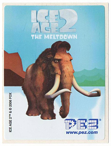 PEZ - Stickers - Ice Age 2 - Manny