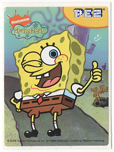 PEZ - Stickers - SpongeBob SquarePants - 2008 - SpongeBob blinking