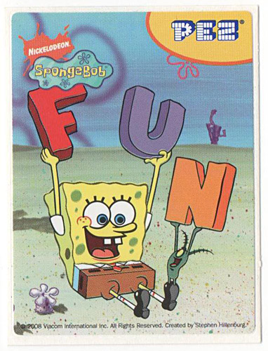PEZ - Stickers - SpongeBob SquarePants - 2008 - SpongeBob FUN