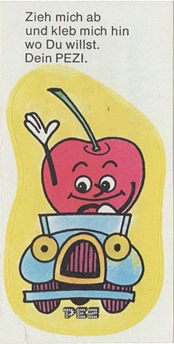 PEZ - Stickers - Crazy Fruits - Cherry driving