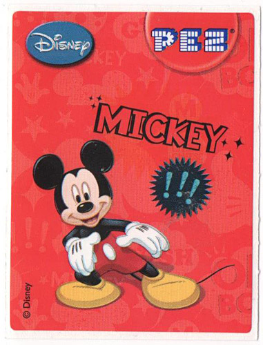 PEZ - Stickers - Mickey & Minnie - Mickey - red !!!