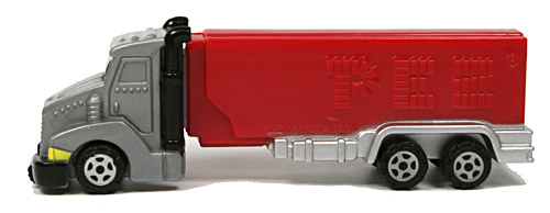 PEZ - Trucks - Series E - Tanker - Silver cab, red trailer