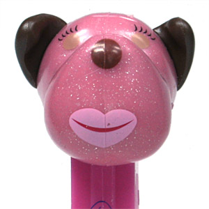 PEZ - AWL / SOS - Easter 2013 - Barkina - Pink Glitter Head, Black Ears