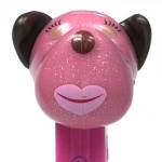 PEZ - Barkina Pink Glitter Head, Black Ears on Chicken with Eggs