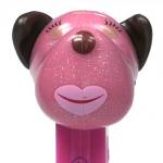 PEZ - Barkina  Pink Glitter Head, Black Ears on Chicken with Eggs