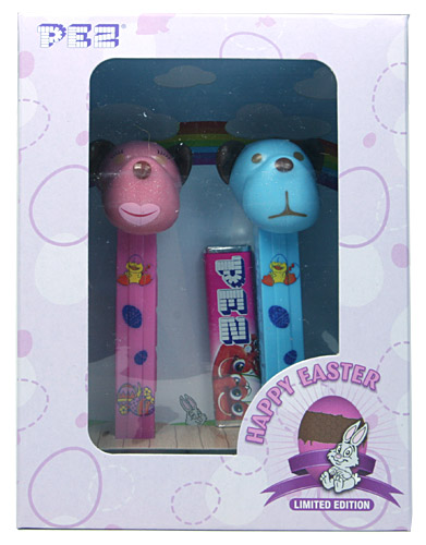 PEZ - AWL / SOS - Easter 2013 - Barkina - Pink Glitter Head, Black Ears