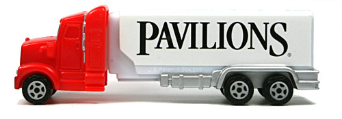 PEZ - Advertising Safeway - Truck - Red cab, white truck - Pavilions