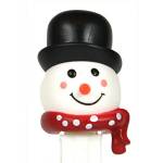 PEZ - Snowman E pink cheeks dark red scarf