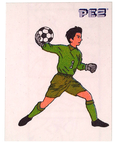 PEZ - Stickers - Soccer - Goalie with ball