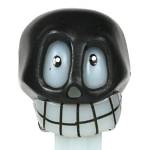 PEZ - Skull C bad teeth on GITD white with bones